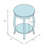 Martha Stewart Harley  Round End Table with Cane Detail