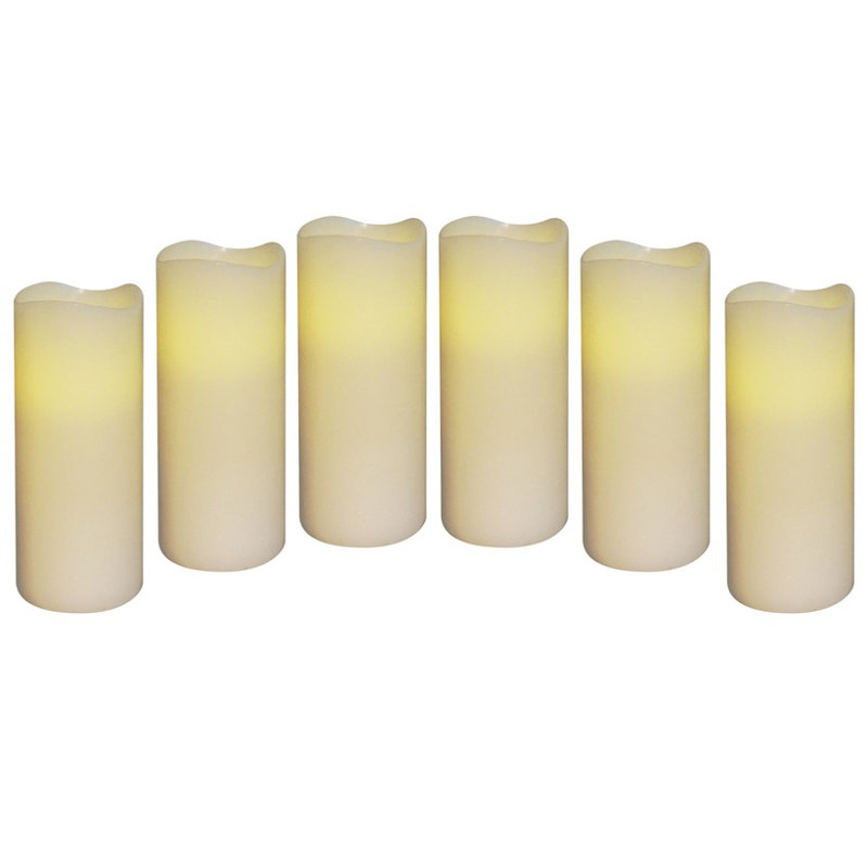 Bougie DEL sans flamme 6 carats 2 x 4 pouces