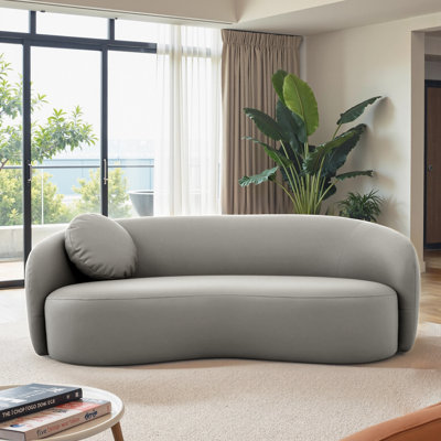 Grimsby Mid-Century Modern Japandi Style Curvy Sofa
