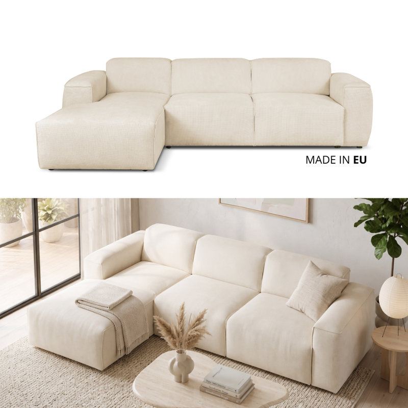 Romunda 3 Seater Sofa Bed, Left Hand Facing