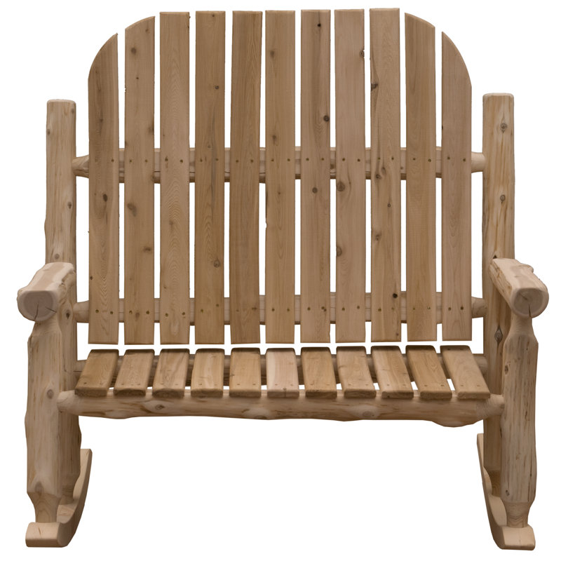 Two-Person Adirondack Rocking Chair - Unfinished/Unassembled
