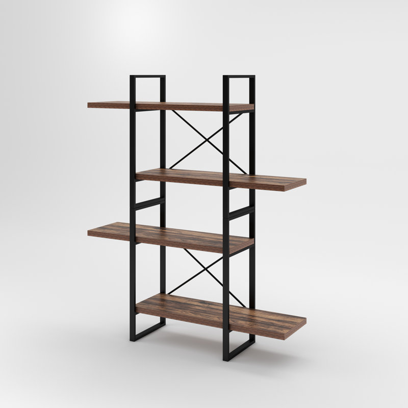 Étagère en fer H 56,7 "x l 47,2", Bois antique
