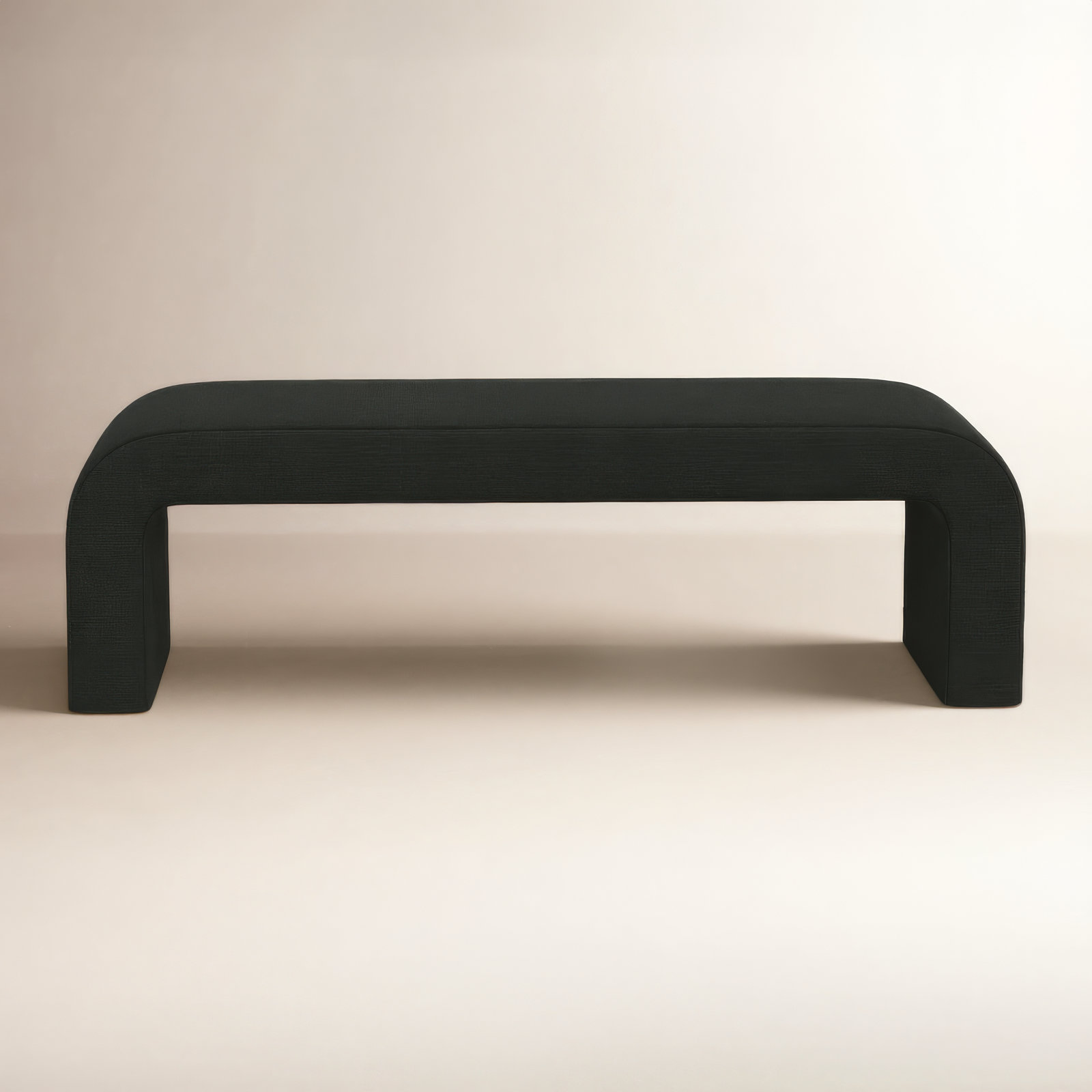 Barley 52" Bedroom Bench, Classic Black Linen