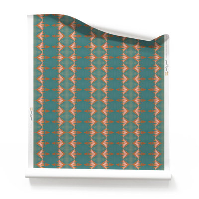 Evelyn | Abstract Ikat Stripe Wallpaper 