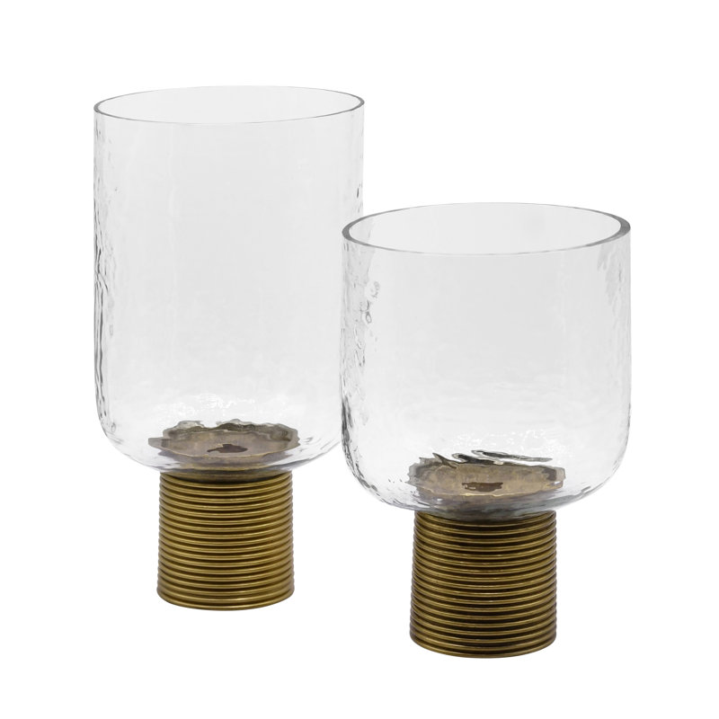 Cadey Hurricane Candle Holder, 9.25" H x 6" W x 6" D