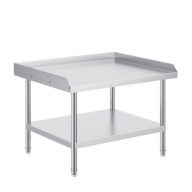 Table de travail en acier inoxydable, H 26 po x l 36 po x P 30 po, Argent