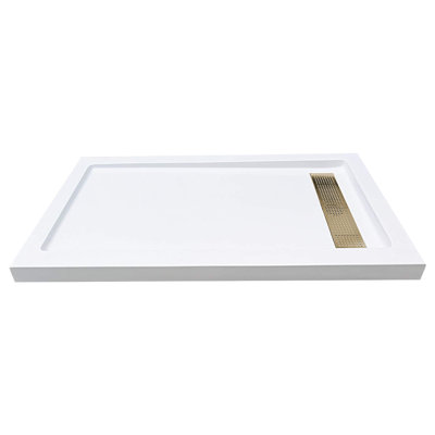 Barbecue linéaire pour drain de douche Grille-Gd, 21-5 / 8 po x 4-5 / 8 po
