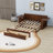Wood Daybed with Desk and Storage Drawers and Shelves-1046671659-1046671657