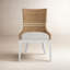 Chaise d'appoint Adalard en blanc / naturel