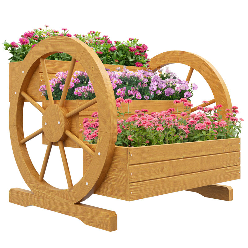 Boîte à fleurs en bois, jardin surélevé à 3 niveaux