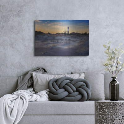 Mur en métal Breakwater Bay «Sunset On Fire Island» par Rick Berk