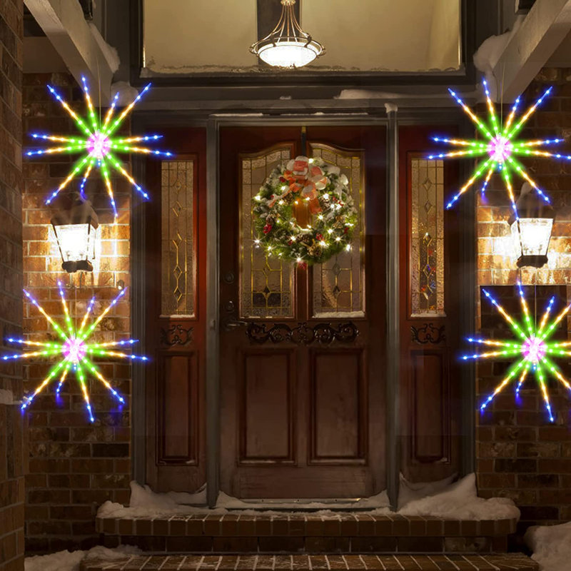 Décoration de fenêtre 14 lumières à piles