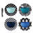 6-Piece 5" Small Bowl Set - Shades of Blue