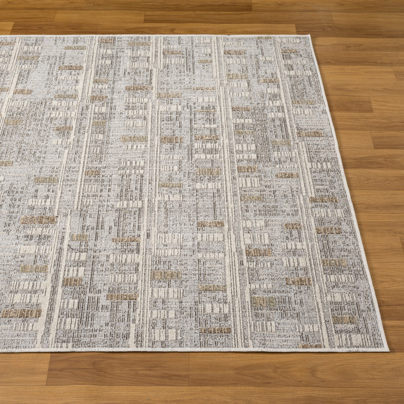 Modern Abstract Shapes Area Rug, Rectangle 6' x 9'