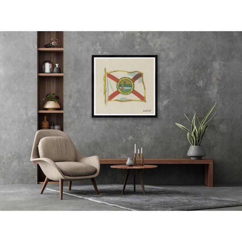 Florida Print, Black Framed