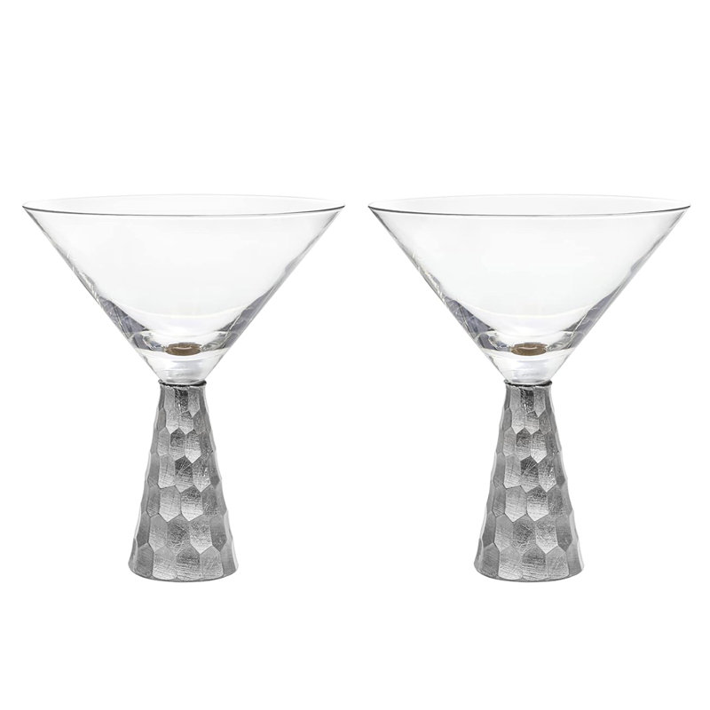 Daphne Silver Martini Glasses