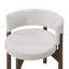 Chaise de salle à manger rembourrée Heston de style moderne du milieu du siècle, avec dossier ajouré incurvé et pieds en bois d'hévéa-135304276