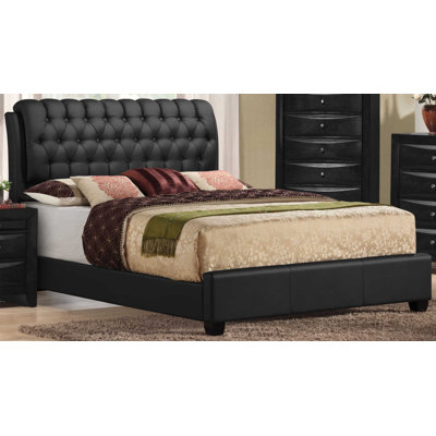 Malaika Vegan Leather Bookcase Bed