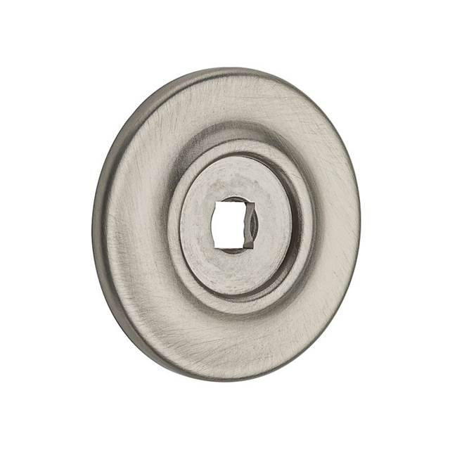 Round Knob Backplate, 1.5" H x 1.5" W x 0.25" D, Satin Nickel