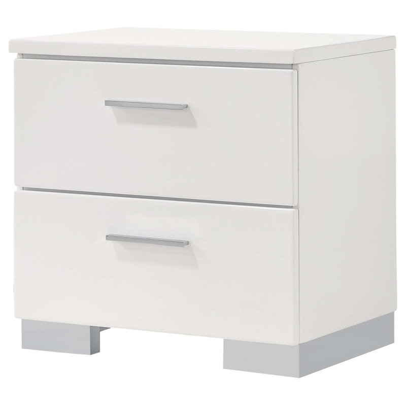 Dulcey High Gloss 2-drawer Nightstand