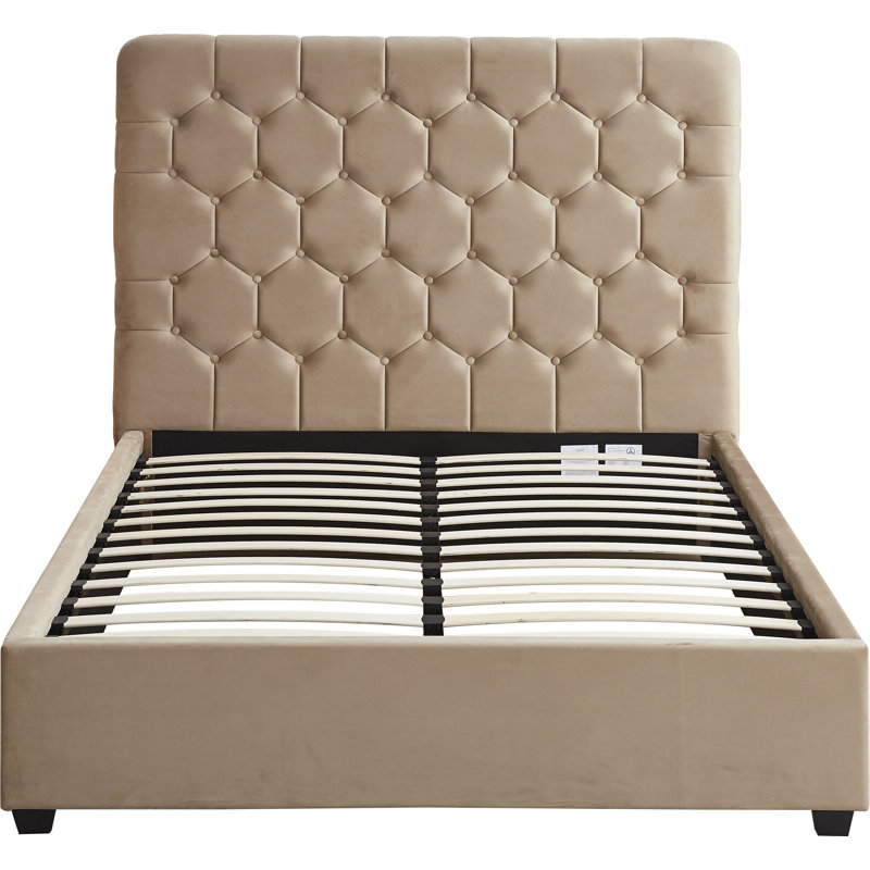 Madison Bedframe, Tan, Double (4'6)