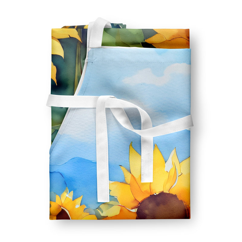 Tournesols en tablier aquarelle