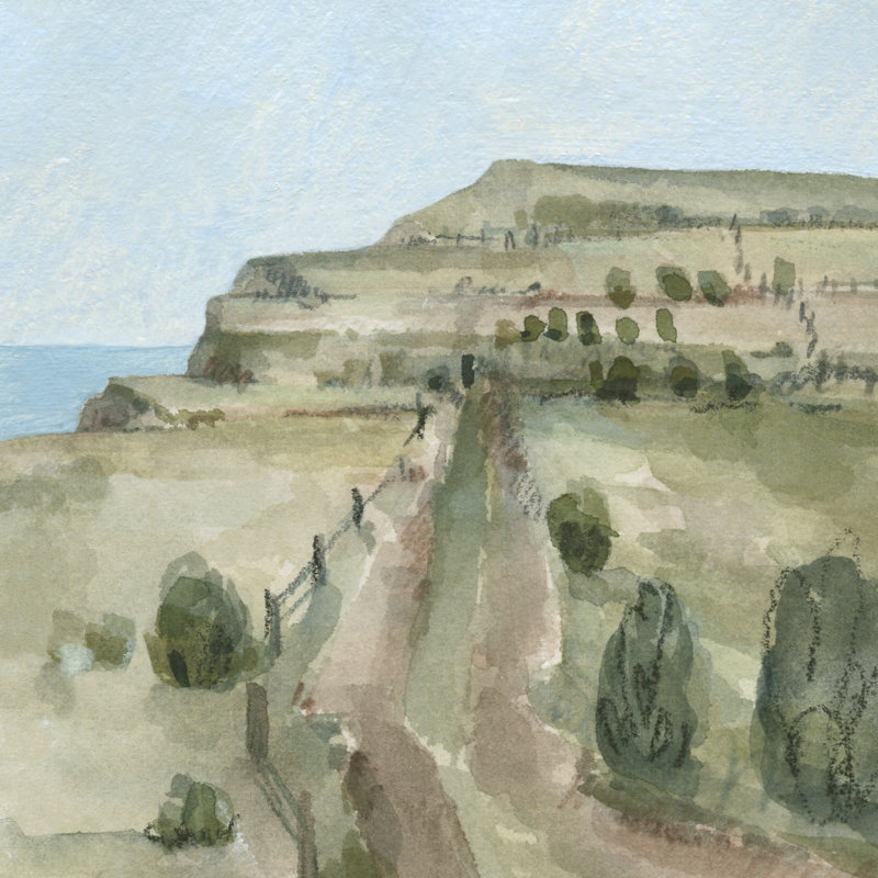Seaside Stroll II - Wrapped Canvas Print, 91cm H x 91cm W 
