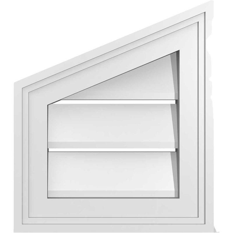 Évent en givre fonctionnel en demi-pointe à montage sur surface gauche Signature, H 14 po x l 12 po x P 1,5 po