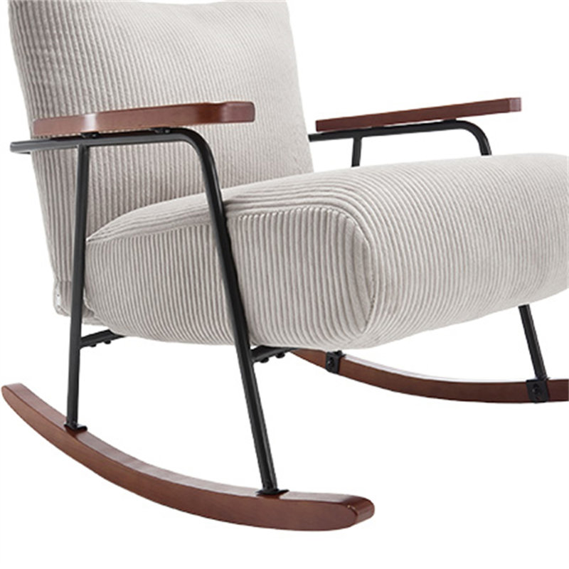 Fauteuil à bascule Modern, Tissu gris