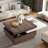 Mohite Modern Square Coffee Table with Rotatable Top, Two Colors Matching and 1 Hidden Storage Space-319303648