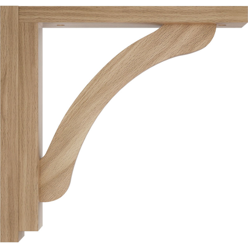 Support en bois Reece, Chêne rouge, 10.25" H x 2.5" W x 10.75" D