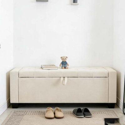 Repose-pieds 48 po avec rangement, banc de rangement pour repose-pieds