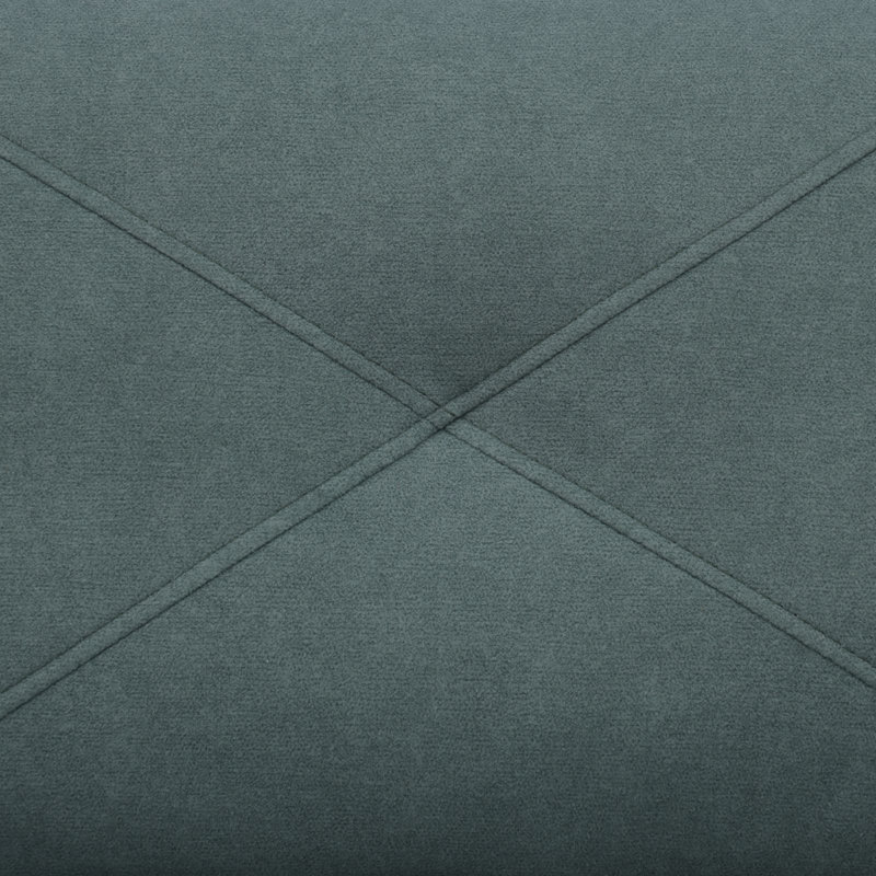 Canapé modulaire de coin en L Dara 4 pièces Lazara, Mélange de polyester vert et gris, Noir