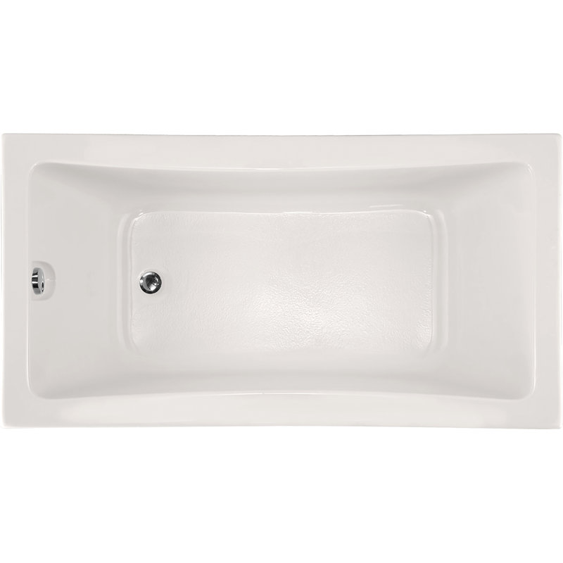 Rosemarie 60'' x 32'' Air Acrylic Bathtub, White, Polished Nickel