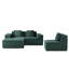 Canapé modulaire convertible en velours côtelé avec repose-pieds et coussins-117582240