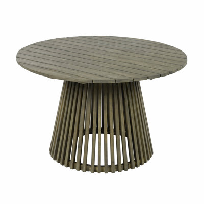 Outdoor Acacia Wood Patio Dining Table, 47.25-Inch Extra-Large Round Dining Table,For Backyard, Lawn, Balcony