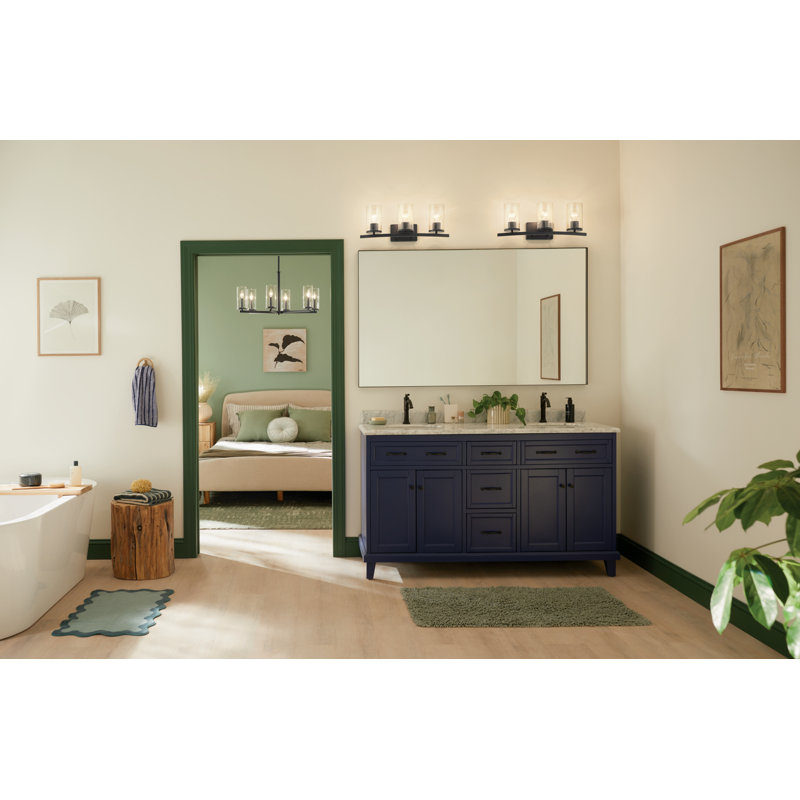 23" 3-Light Vanity Light, Satin Black