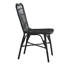 Ensemble de salle à manger d'extérieur en osier 7 pièces, table en rotin et chaises pour 6 pour terrasse, terrasse, porche, brun et noir