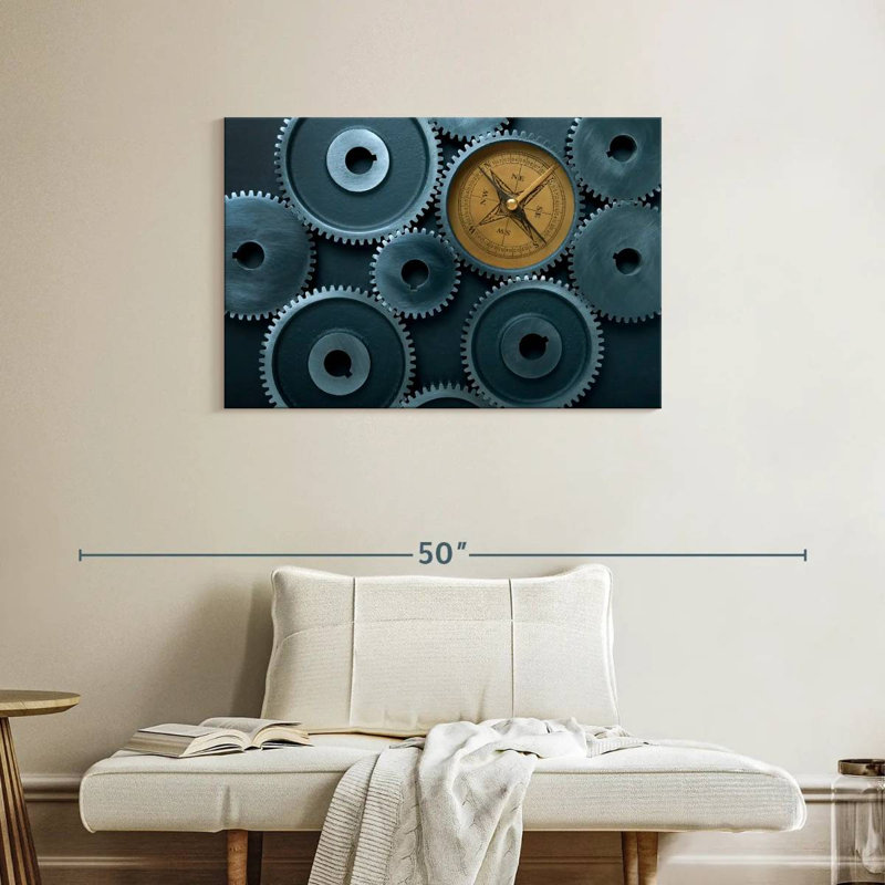 Cogs And Compass, 24" H x 36" W