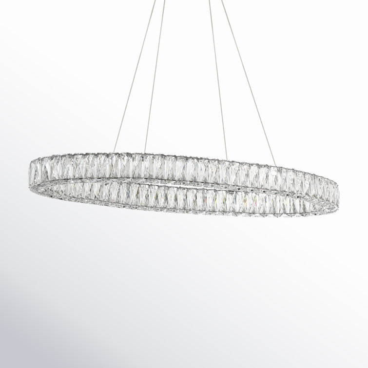 Mystic Single Light Metal Dimmable Linear Chandelier