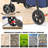 Foldable Pet Stroller with Double Detachable Carriers, Folding Dog Cat Jogger Stroller with Tether-95924708
