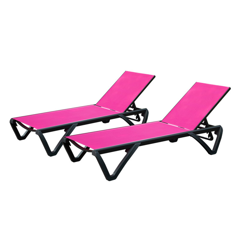 Chaises longues Yusuf, Rose rouge