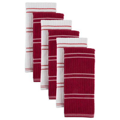 Stripe Waffle Kitchen Towel Linen Set