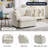 46" Chenille Upholstered Oversized Swivel Armchair With Ottoman-604522994
