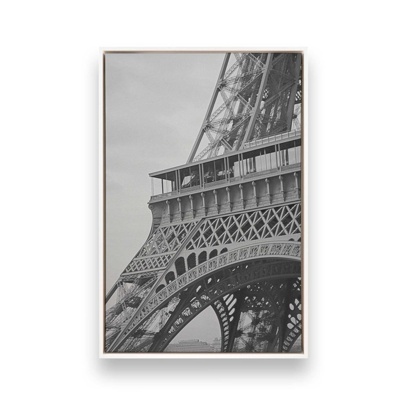 Toile roulée Paris Heights, H 8,75 po x l 12,75 po x P 1,75 po, Cadre flottant blanc opaque