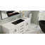 Lavabo de salle de bain encastrable en résine 31,4 po x 16,7 po Badeloft UB-05-L-MBLK-71991111