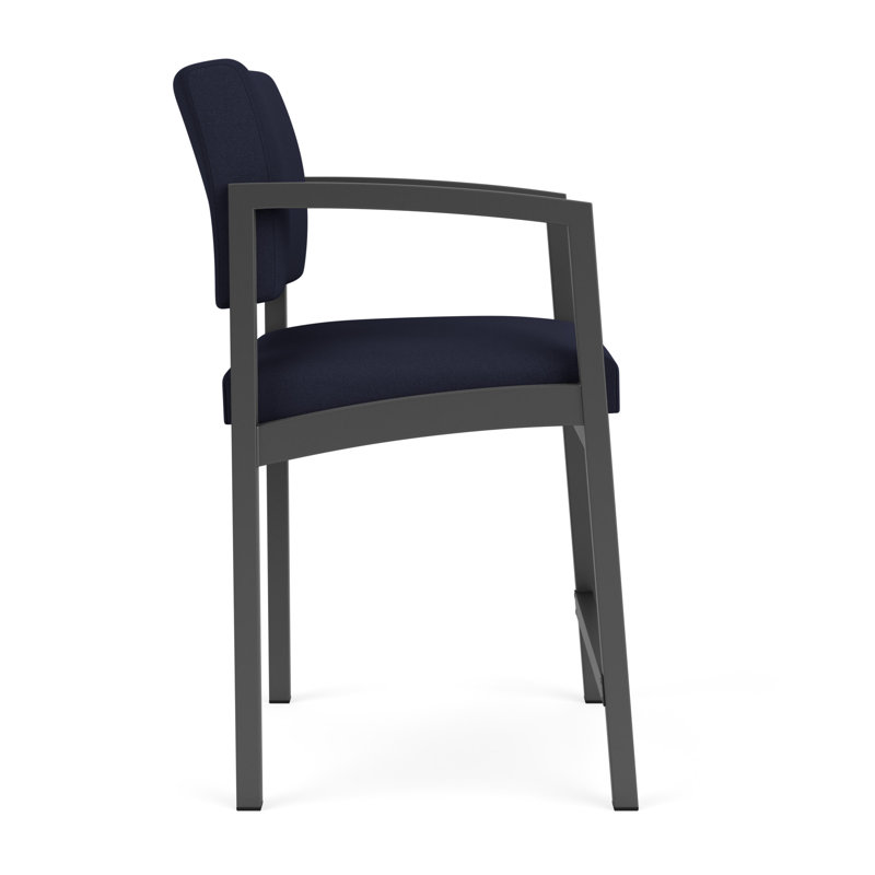 Structure en métal Lenox, Gris anthracite, Bleu marine Visite Libre - Tissu uni