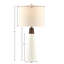 Lampe de table triangulaire en céramique et bois