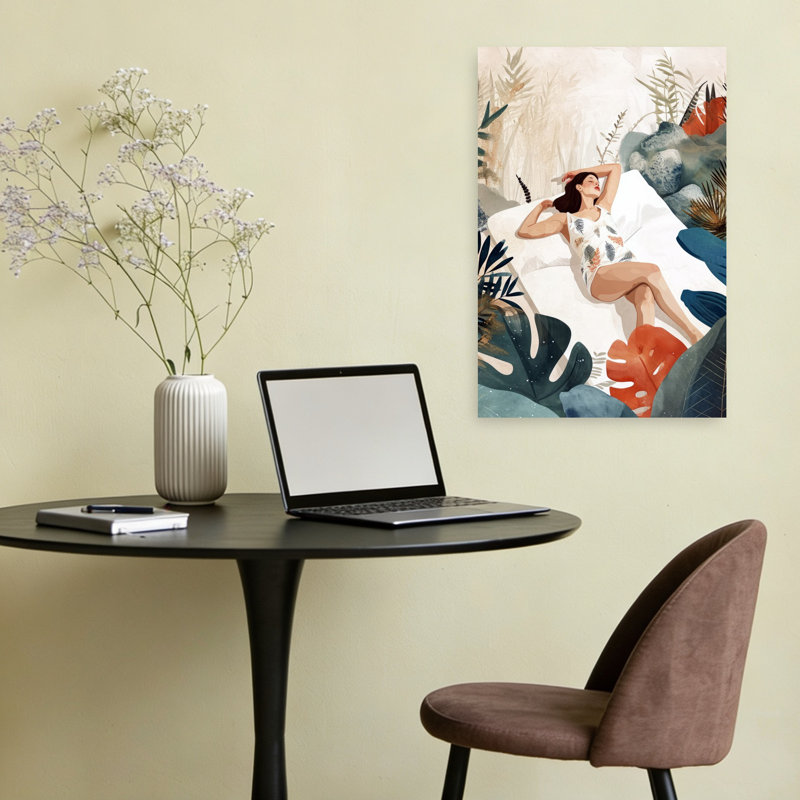 «Peaceful Tropical Nap Dreamy Peaceful Serene Nature Summer», art mural, H 24 po x l 16 po