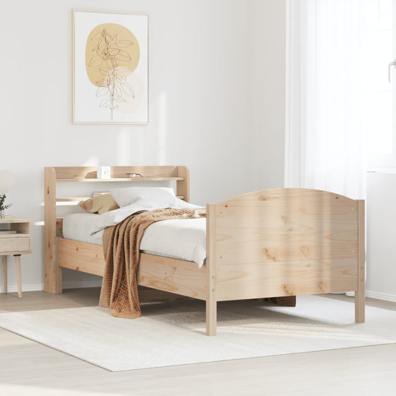 Storage Bed, Brown, European Single (90 x 200 cm)